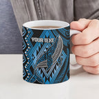 Aotearoa Iwi Ngati Porou Personalised Ceramic Mug NZ Maori Humpback Whale Taniko Motifs