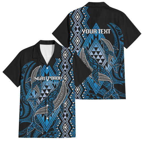 Aotearoa Iwi Ngati Porou Personalised Family Matching Summer Maxi Dress and Hawaiian Shirt NZ Maori Humpback Whale Taniko Motifs