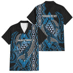 Aotearoa Iwi Ngati Porou Personalised Family Matching Tank Maxi Dress and Hawaiian Shirt NZ Maori Humpback Whale Taniko Motifs