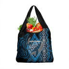 Aotearoa Iwi Ngati Porou Grocery Bag NZ Maori Humpback Whale Taniko Motifs