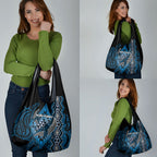 Aotearoa Iwi Ngati Porou Grocery Bag NZ Maori Humpback Whale Taniko Motifs