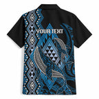 Aotearoa Iwi Ngati Porou Personalised Hawaiian Shirt NZ Maori Humpback Whale Taniko Motifs