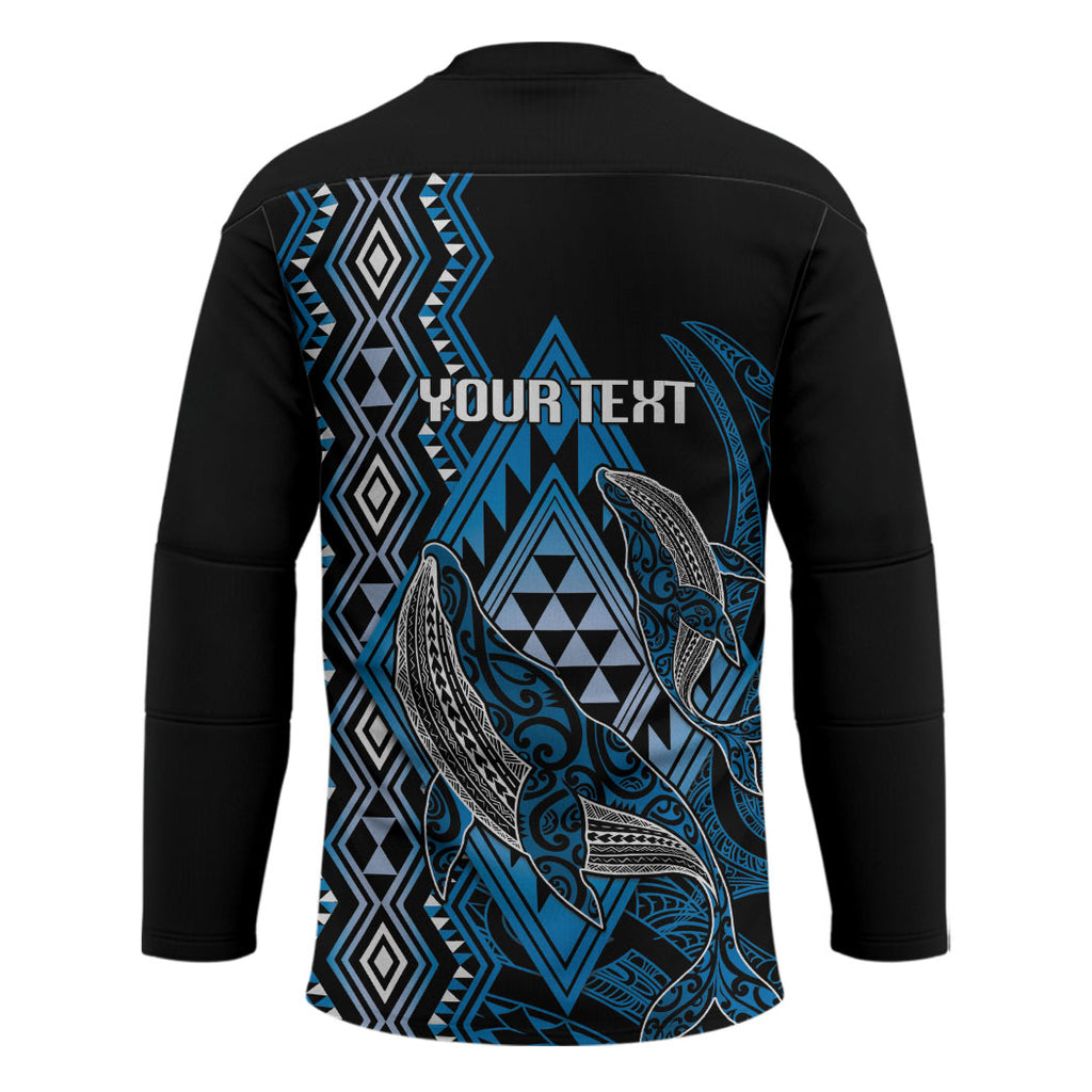 Aotearoa Iwi Ngati Porou Personalised Hockey Jersey NZ Maori Humpback Whale Taniko Motifs