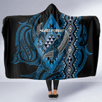 Aotearoa Iwi Ngati Porou Hooded Blanket NZ Maori Humpback Whale Taniko Motifs