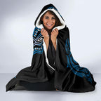 Aotearoa Iwi Ngati Porou Hooded Blanket NZ Maori Humpback Whale Taniko Motifs
