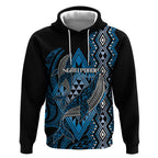 Aotearoa Iwi Ngati Porou Personalised Hoodie NZ Maori Humpback Whale Taniko Motifs