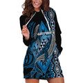 Aotearoa Iwi Ngati Porou Personalised Hoodie Dress NZ Maori Humpback Whale Taniko Motifs