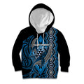 Aotearoa Iwi Ngati Porou Personalised Kid Hoodie NZ Maori Humpback Whale Taniko Motifs