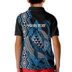 Aotearoa Iwi Ngati Porou Personalised Kid Polo Shirt NZ Maori Humpback Whale Taniko Motifs