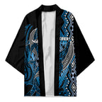 Aotearoa Iwi Ngati Porou Personalised Kimono NZ Maori Humpback Whale Taniko Motifs