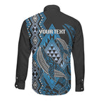 Aotearoa Iwi Ngati Porou Personalised Long Sleeve Button Shirt NZ Maori Humpback Whale Taniko Motifs