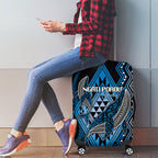 Aotearoa Iwi Ngati Porou Luggage Cover NZ Maori Humpback Whale Taniko Motifs