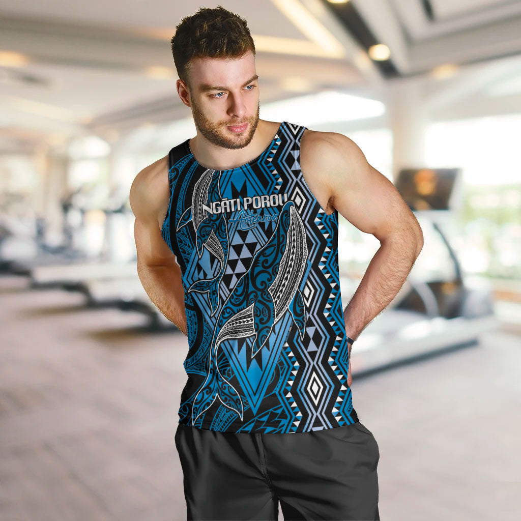 Aotearoa Iwi Ngati Porou Personalised Men Tank Top NZ Maori Humpback Whale Taniko Motifs