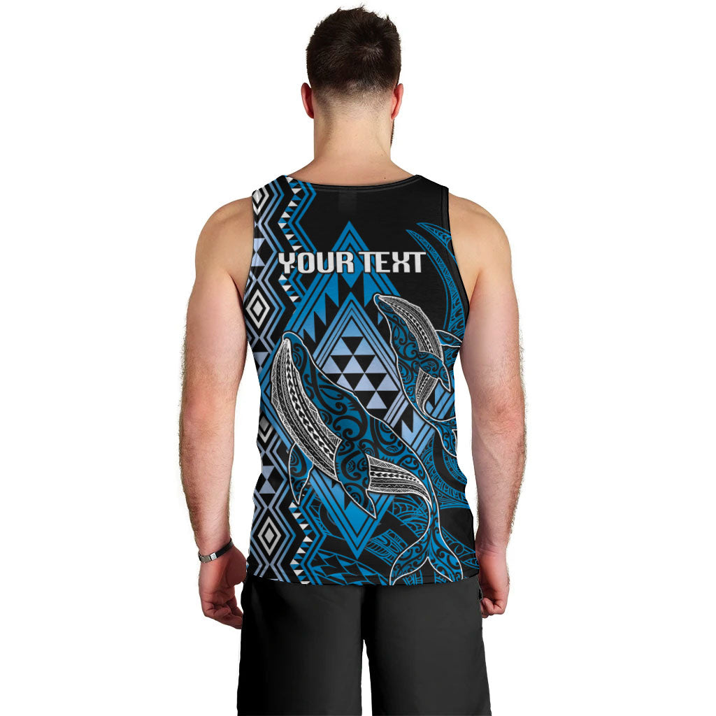 Aotearoa Iwi Ngati Porou Personalised Men Tank Top NZ Maori Humpback Whale Taniko Motifs