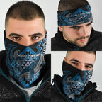 Aotearoa Iwi Ngati Porou Neck Gaiter NZ Maori Humpback Whale Taniko Motifs