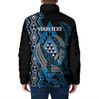 Aotearoa Iwi Ngati Porou Personalised Padded Jacket NZ Maori Humpback Whale Taniko Motifs