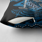 Aotearoa Iwi Ngati Porou Pillow Cover NZ Maori Humpback Whale Taniko Motifs