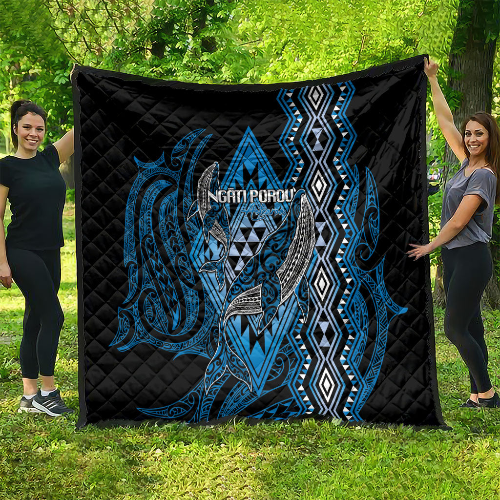Aotearoa Iwi Ngati Porou Quilt NZ Maori Humpback Whale Taniko Motifs