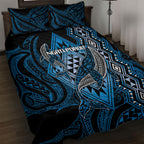 Aotearoa Iwi Ngati Porou Quilt Bed Set NZ Maori Humpback Whale Taniko Motifs