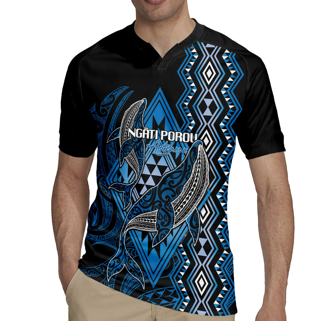 Aotearoa Iwi Ngati Porou Personalised Rugby Jersey NZ Maori Humpback Whale Taniko Motifs