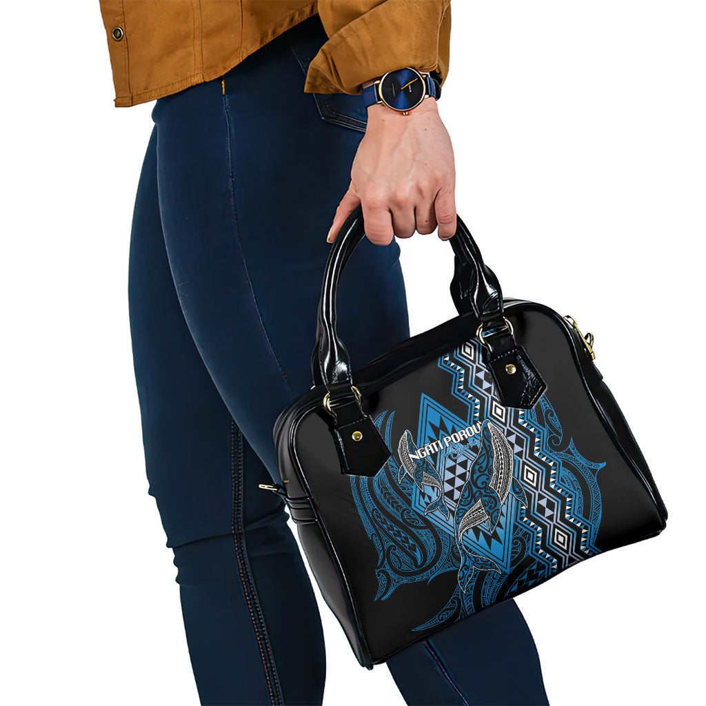 Aotearoa Iwi Ngati Porou Shoulder Handbag NZ Maori Humpback Whale Taniko Motifs