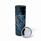 Aotearoa Iwi Ngati Porou Personalised Skinny Tumbler NZ Maori Humpback Whale Taniko Motifs