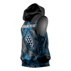 Aotearoa Iwi Ngati Porou Personalised Sleeveless Hoodie NZ Maori Humpback Whale Taniko Motifs