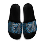 Aotearoa Iwi Ngati Porou Slide Sandals NZ Maori Humpback Whale Taniko Motifs