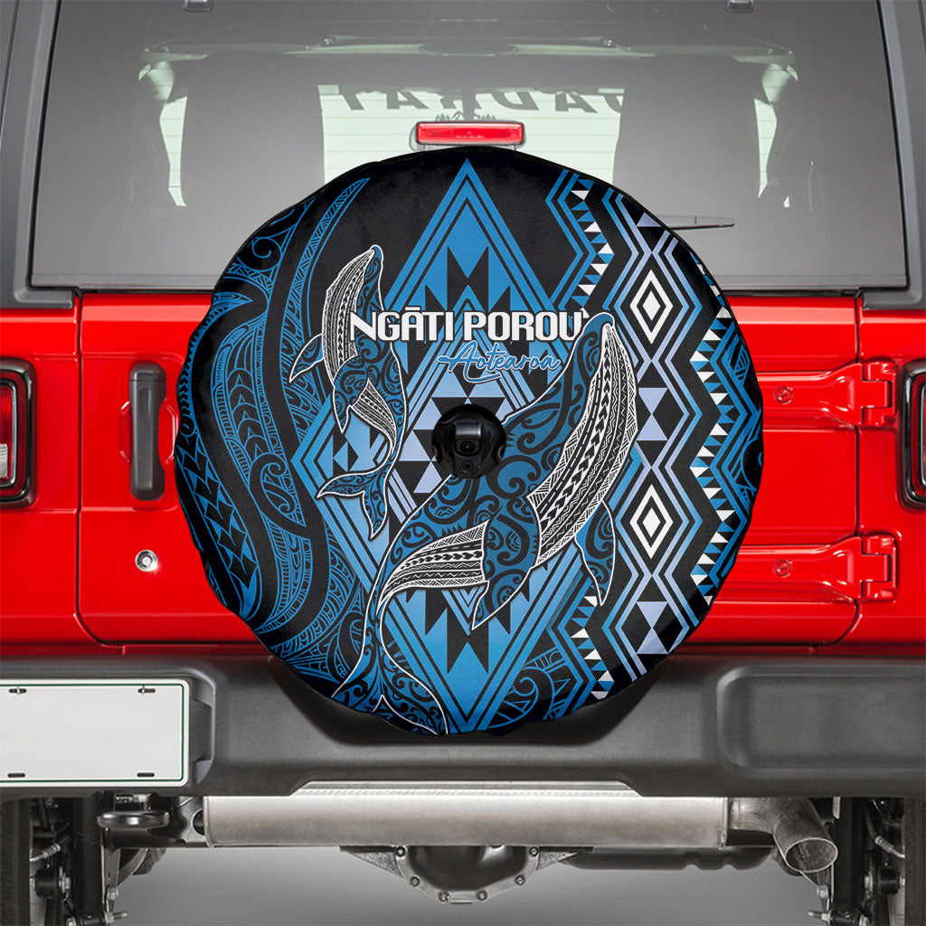 Aotearoa Iwi Ngati Porou Spare Tire Cover NZ Maori Humpback Whale Taniko Motifs