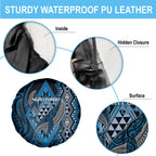 Aotearoa Iwi Ngati Porou Spare Tire Cover NZ Maori Humpback Whale Taniko Motifs