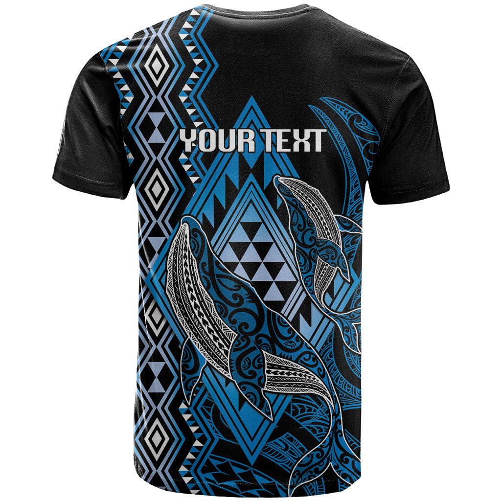 Aotearoa Iwi Ngati Porou Personalised T Shirt NZ Maori Humpback Whale Taniko Motifs
