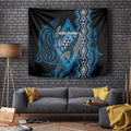Aotearoa Iwi Ngati Porou Tapestry NZ Maori Humpback Whale Taniko Motifs