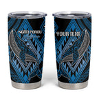 Aotearoa Iwi Ngati Porou Personalised Tumbler Cup NZ Maori Humpback Whale Taniko Motifs