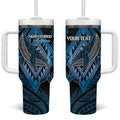 Aotearoa Iwi Ngati Porou Personalised Tumbler With Handle NZ Maori Humpback Whale Taniko Motifs