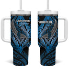 Aotearoa Iwi Ngati Porou Personalised Tumbler With Handle NZ Maori Humpback Whale Taniko Motifs