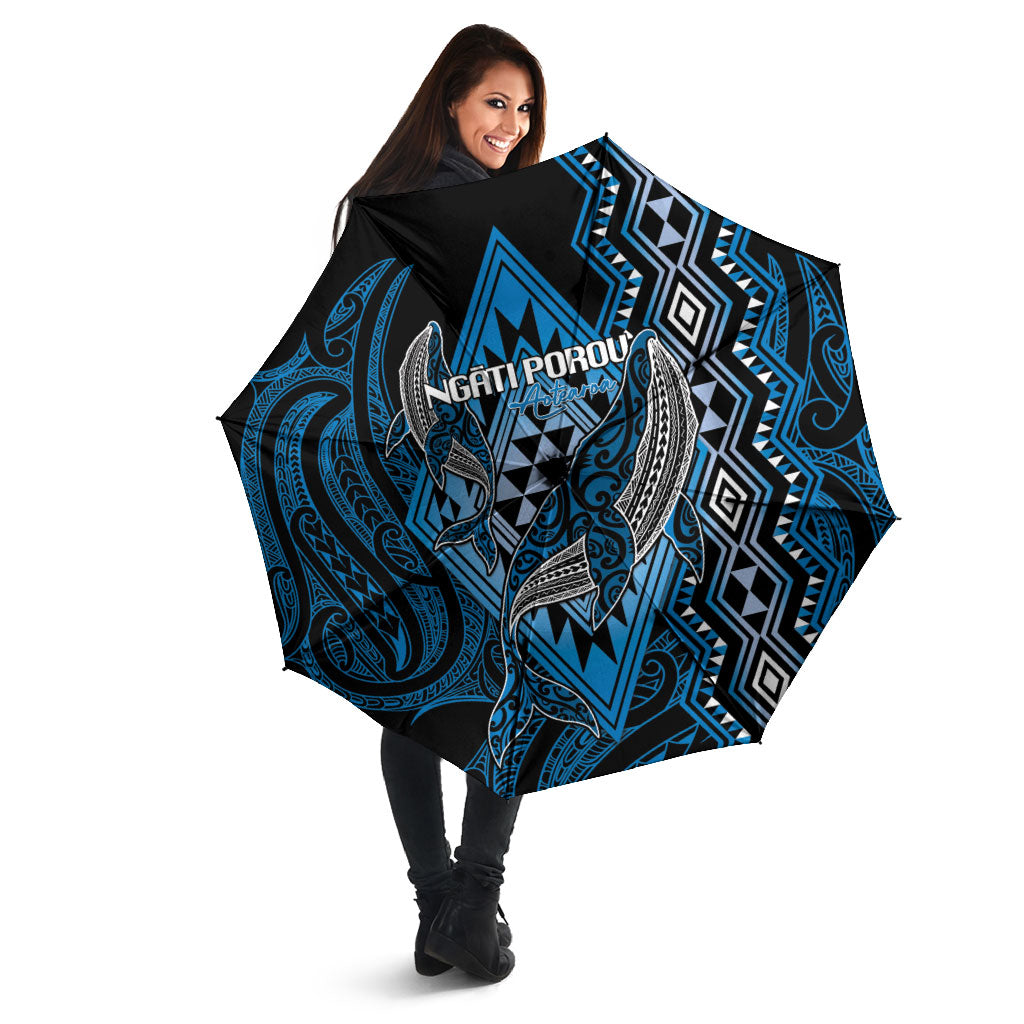 Aotearoa Iwi Ngati Porou Umbrella NZ Maori Humpback Whale Taniko Motifs