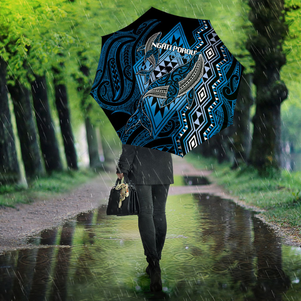 Aotearoa Iwi Ngati Porou Umbrella NZ Maori Humpback Whale Taniko Motifs