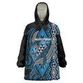 Aotearoa Iwi Ngati Porou Personalised Wearable Blanket Hoodie NZ Maori Humpback Whale Taniko Motifs