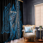 Aotearoa Iwi Ngati Porou Window Curtain NZ Maori Humpback Whale Taniko Motifs