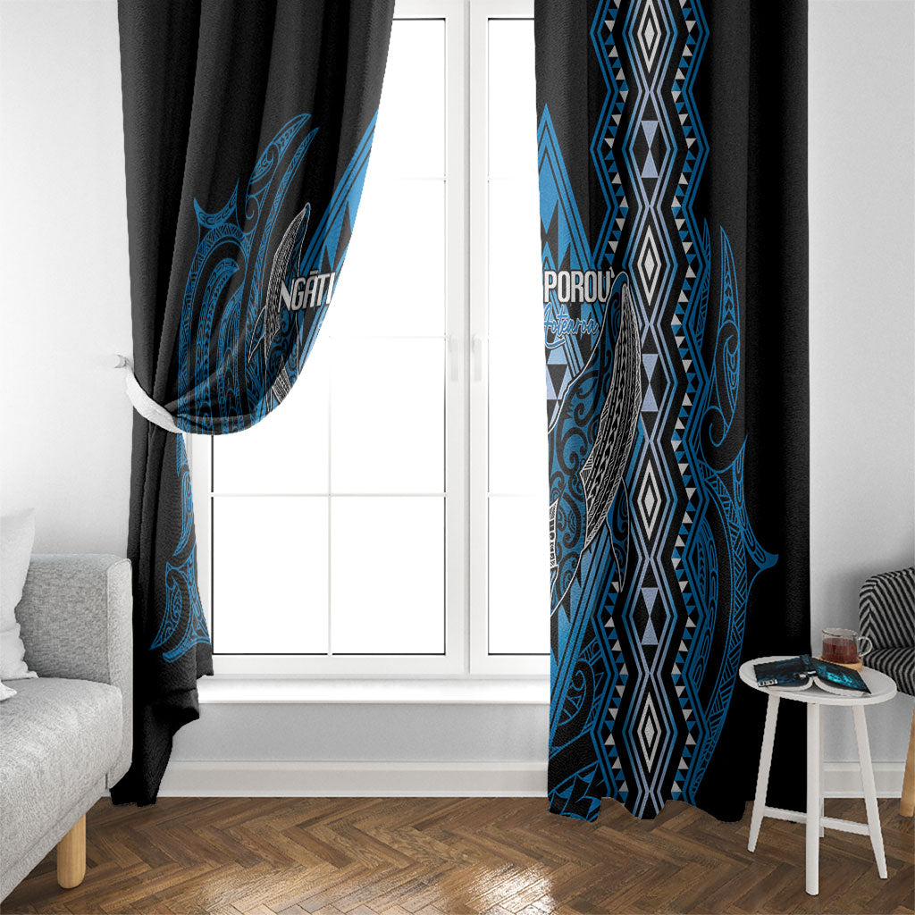 Aotearoa Iwi Ngati Porou Window Curtain NZ Maori Humpback Whale Taniko Motifs