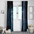 Aotearoa Iwi Ngati Porou Window Curtain NZ Maori Humpback Whale Taniko Motifs