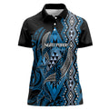Aotearoa Iwi Ngati Porou Personalised Women Polo Shirt NZ Maori Humpback Whale Taniko Motifs