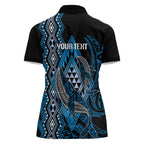 Aotearoa Iwi Ngati Porou Personalised Women Polo Shirt NZ Maori Humpback Whale Taniko Motifs