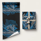 Aotearoa Iwi Ngati Porou Wrapping Paper NZ Maori Humpback Whale Taniko Motifs