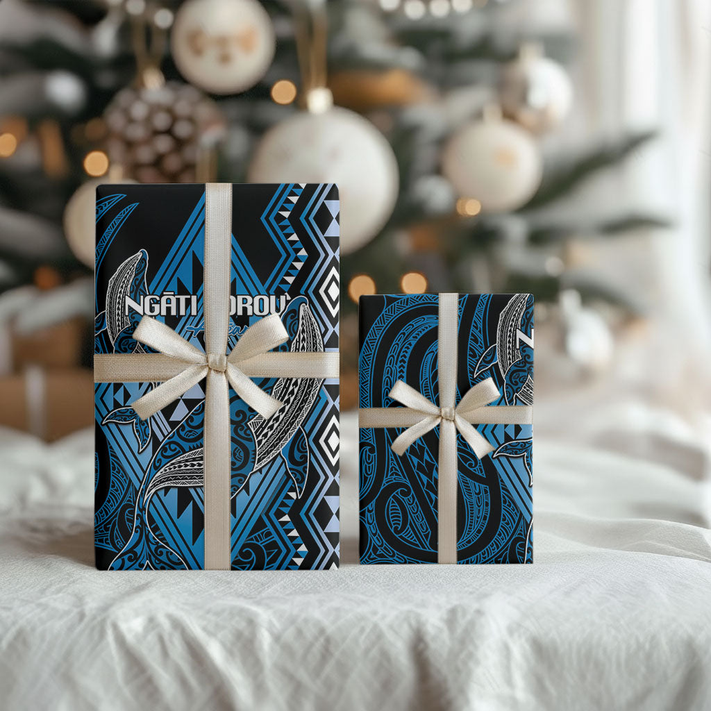 Aotearoa Iwi Ngati Porou Wrapping Paper NZ Maori Humpback Whale Taniko Motifs