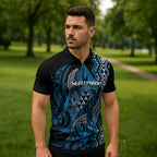 Aotearoa Iwi Ngati Porou Personalised Zipper Polo Shirt NZ Maori Humpback Whale Taniko Motifs