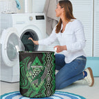 Aotearoa Iwi Ngai Tahu Laundry Basket NZ Maori Humpback Whale Taniko Motifs