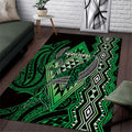 Aotearoa Iwi Ngai Tahu Area Rug NZ Maori Humpback Whale Taniko Motifs