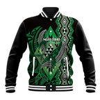 Aotearoa Iwi Ngai Tahu Personalised Baseball Jacket NZ Maori Humpback Whale Taniko Motifs