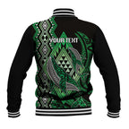 Aotearoa Iwi Ngai Tahu Personalised Baseball Jacket NZ Maori Humpback Whale Taniko Motifs